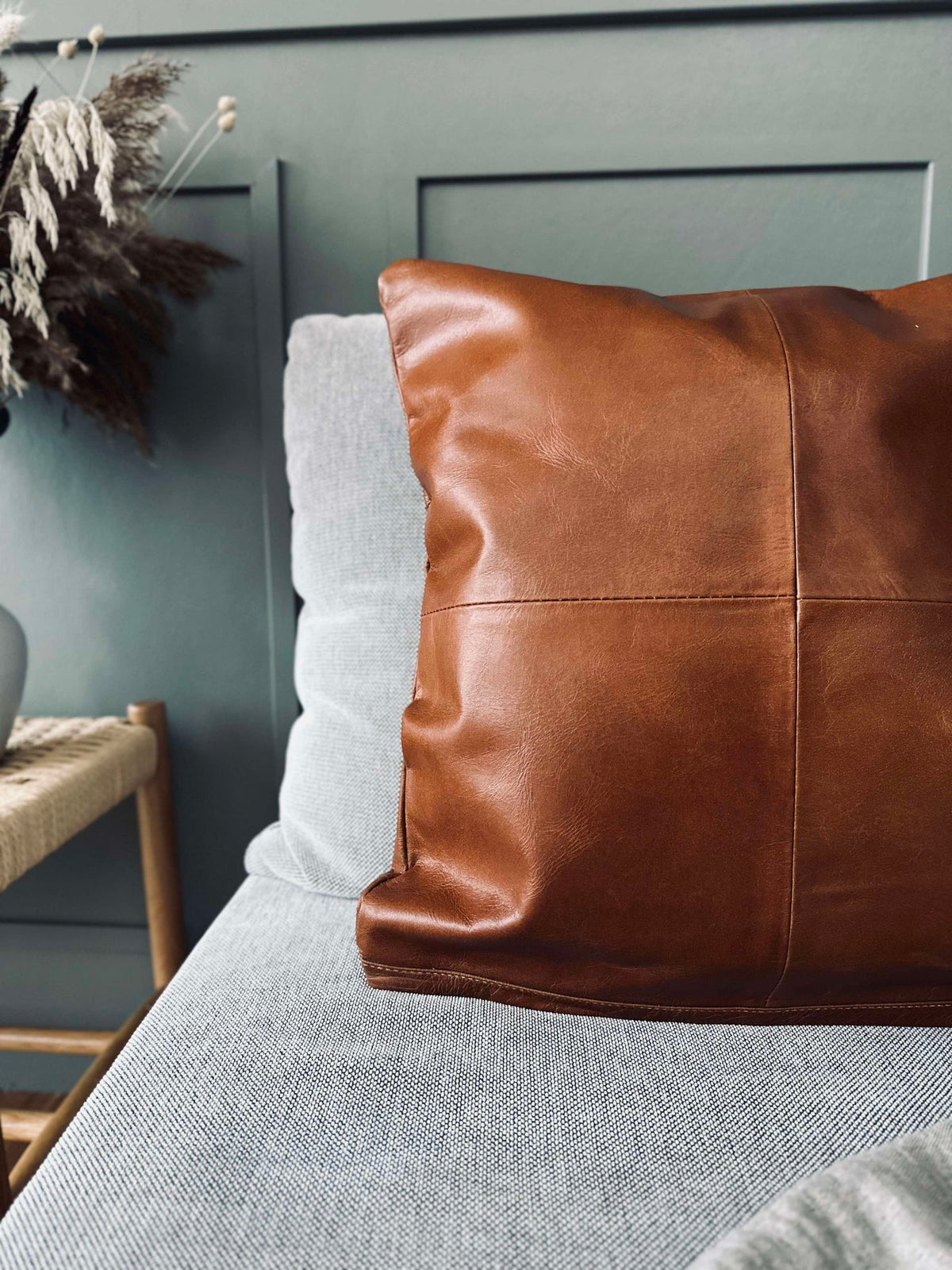 Kussensloop Leer - Cognac 45x45