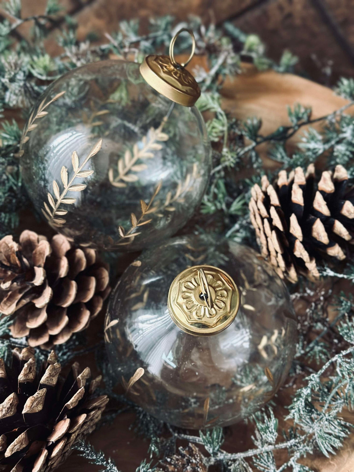 Kerstballen van glas - Set van 2 stuks