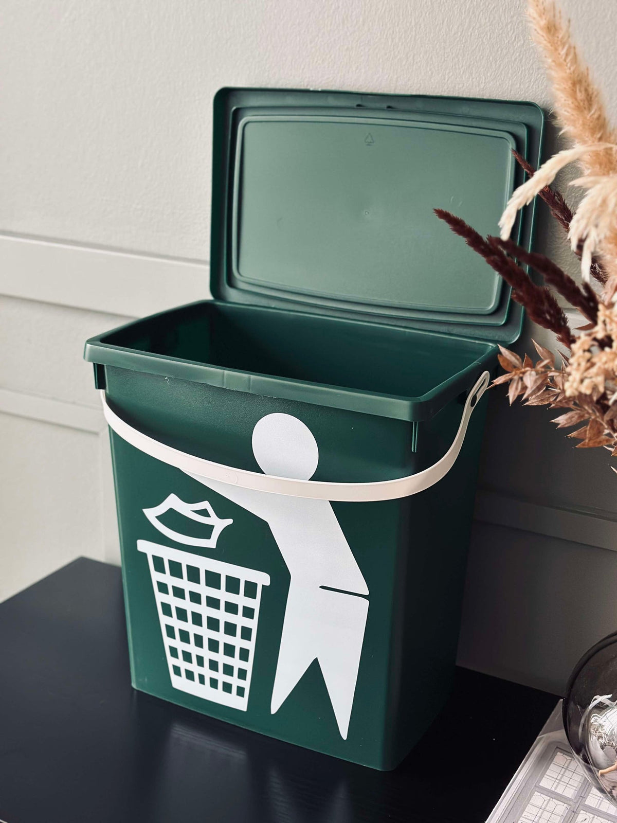 BIO-emmer met deksel 12 liter – Groen