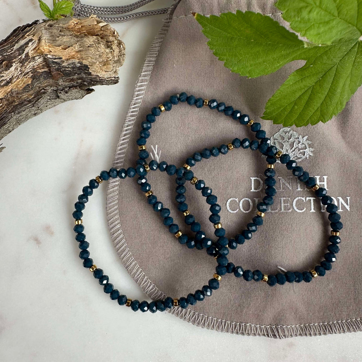 Armband Merle Zeeblauw - Set van 3 stuks
