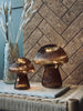 Mushroom met ribbels 15 cm - Bruin