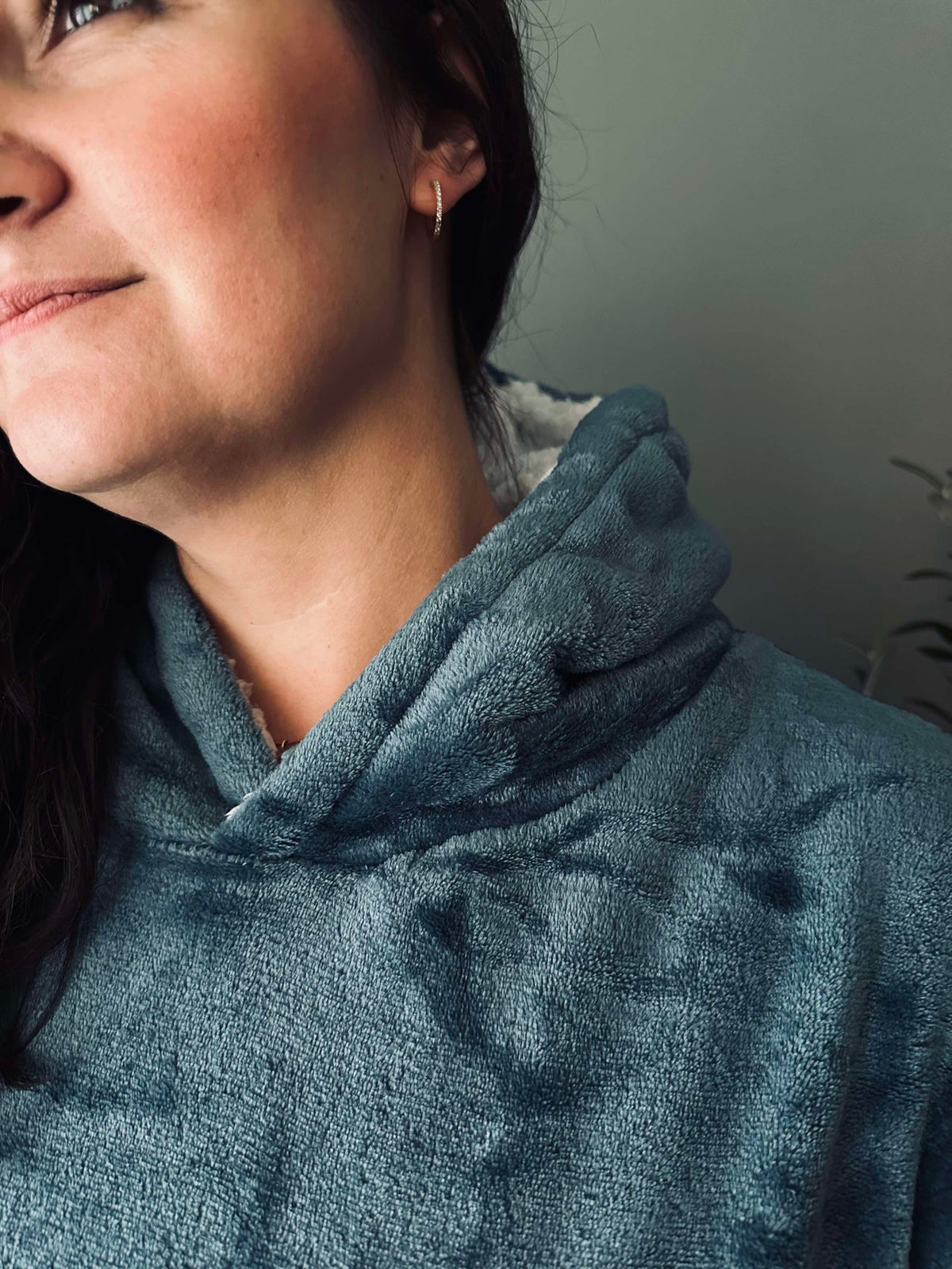 Hoodie Fleece Blauw - S-XL