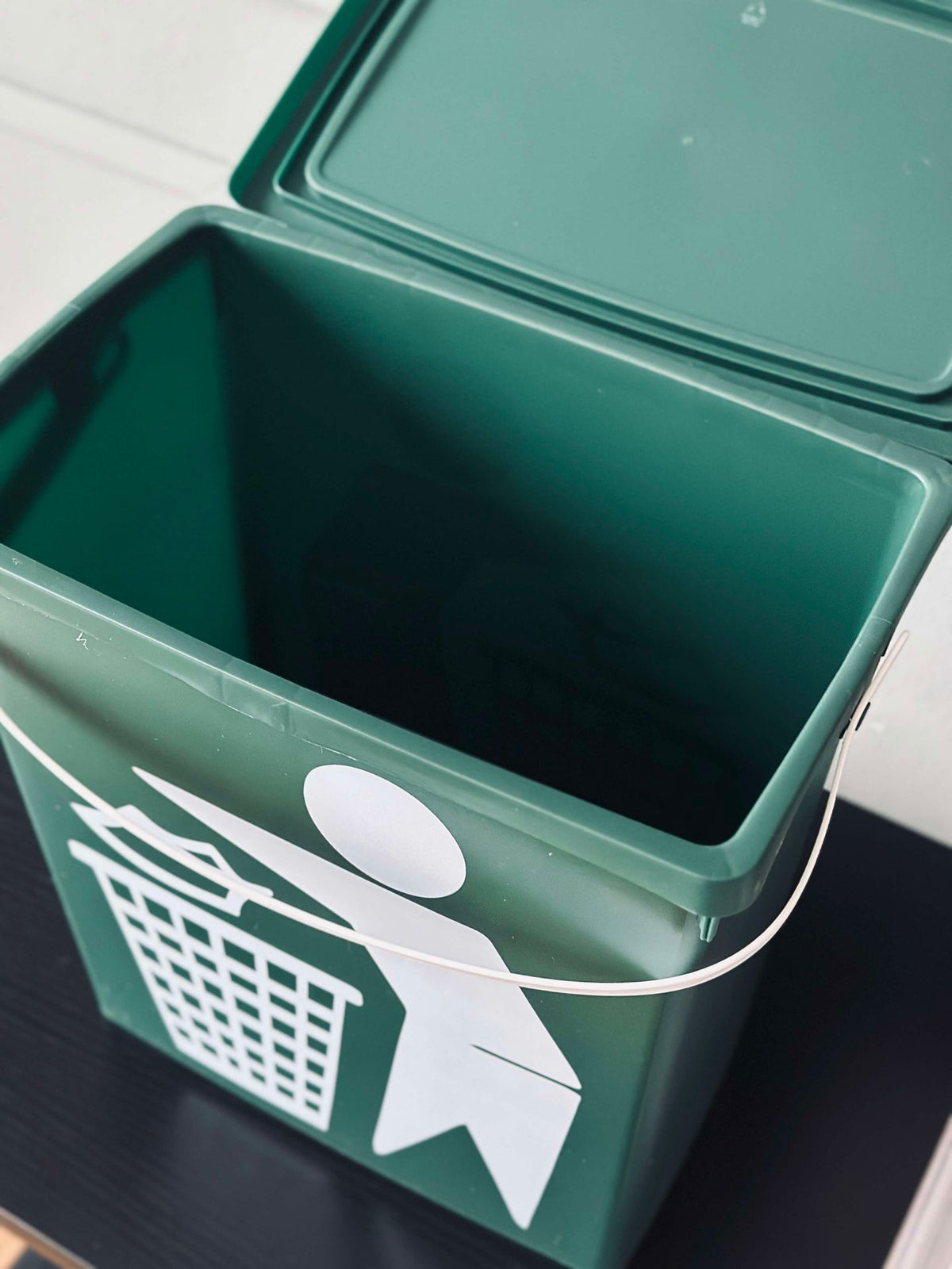 BIO-emmer met deksel 12 liter – Groen