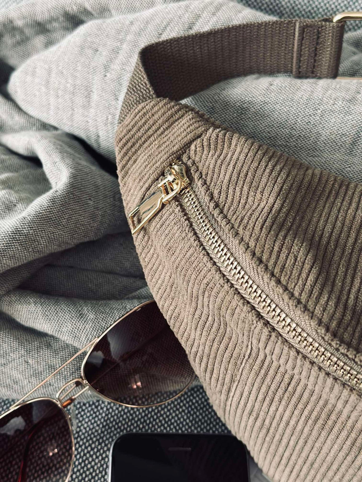 Heuptas - Beige corduroy