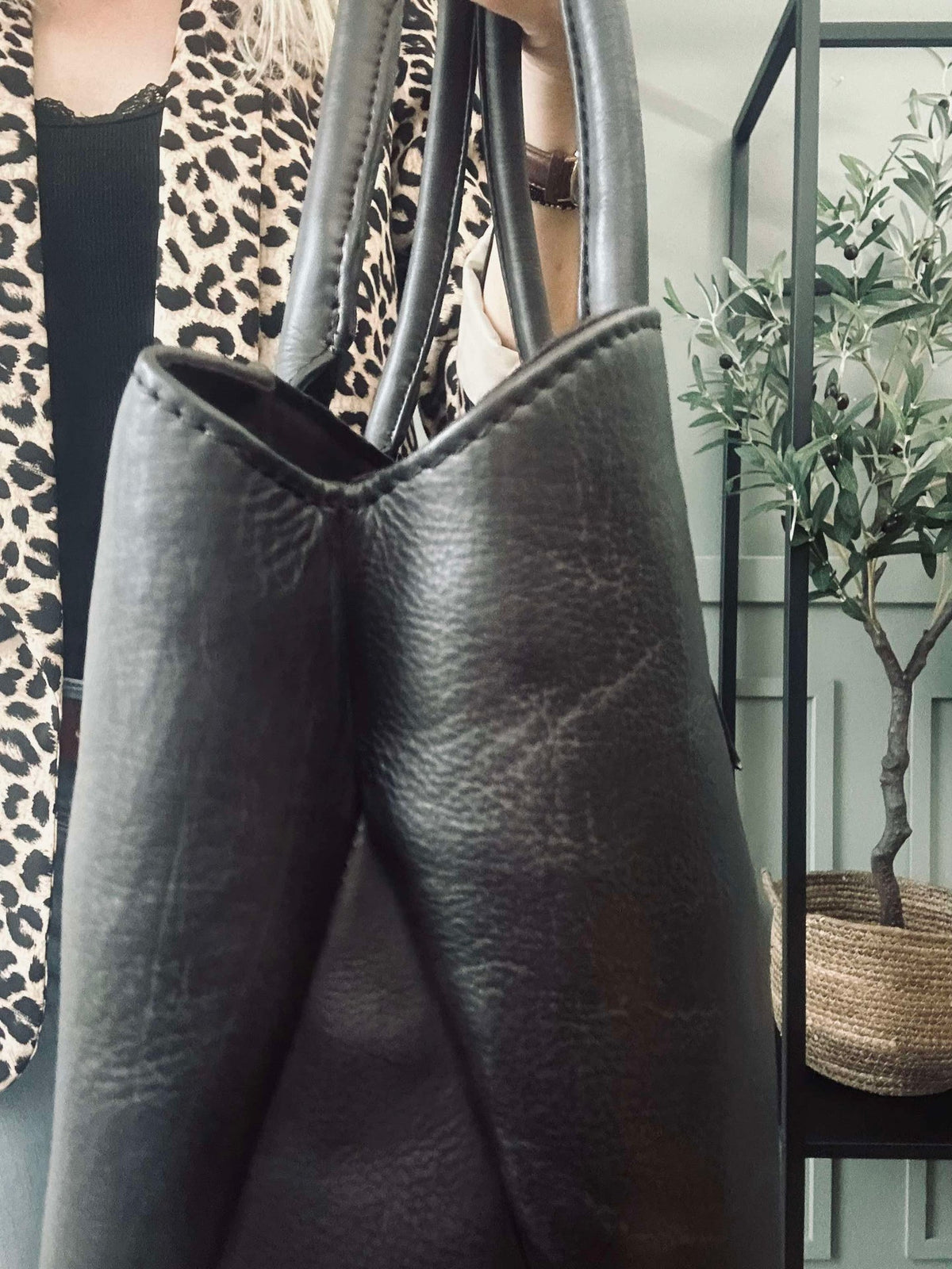 Werkstas / shopper Brown  – Soft leather