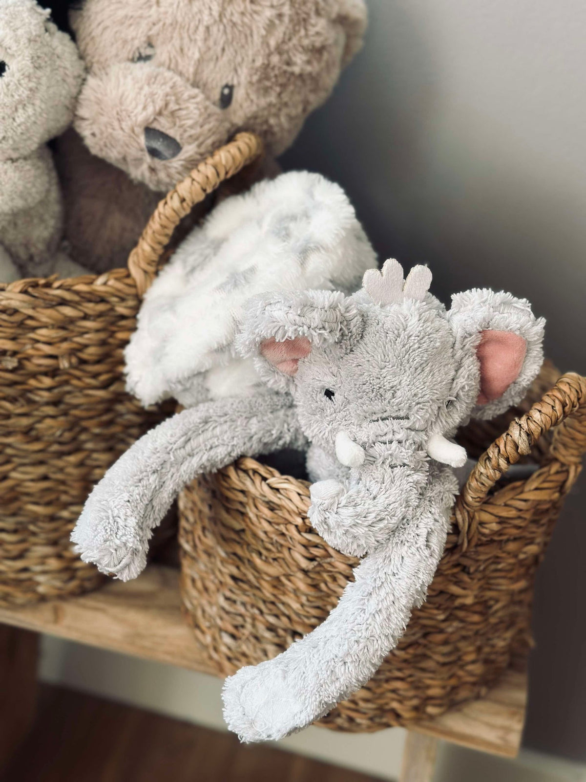 Babydeken met knuffel - Olifant