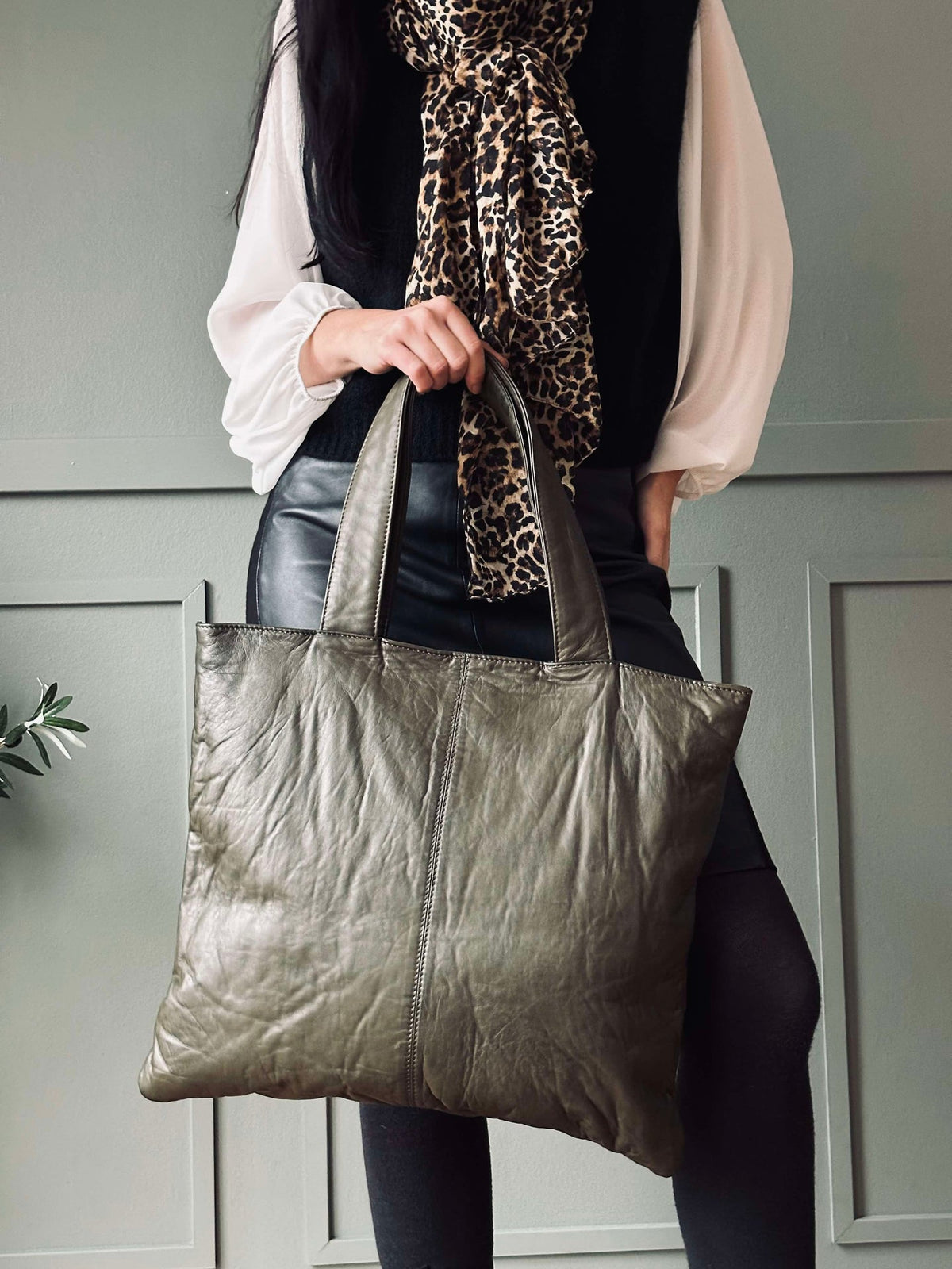 Shopper incl. clutch MILLE - Army