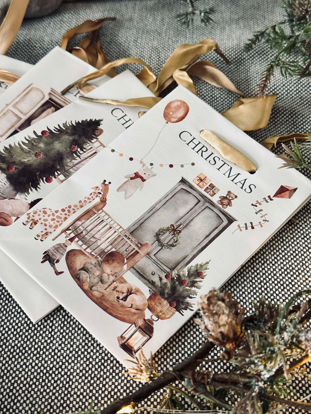 Geschenkzakje kerstmotief - 1 stuk