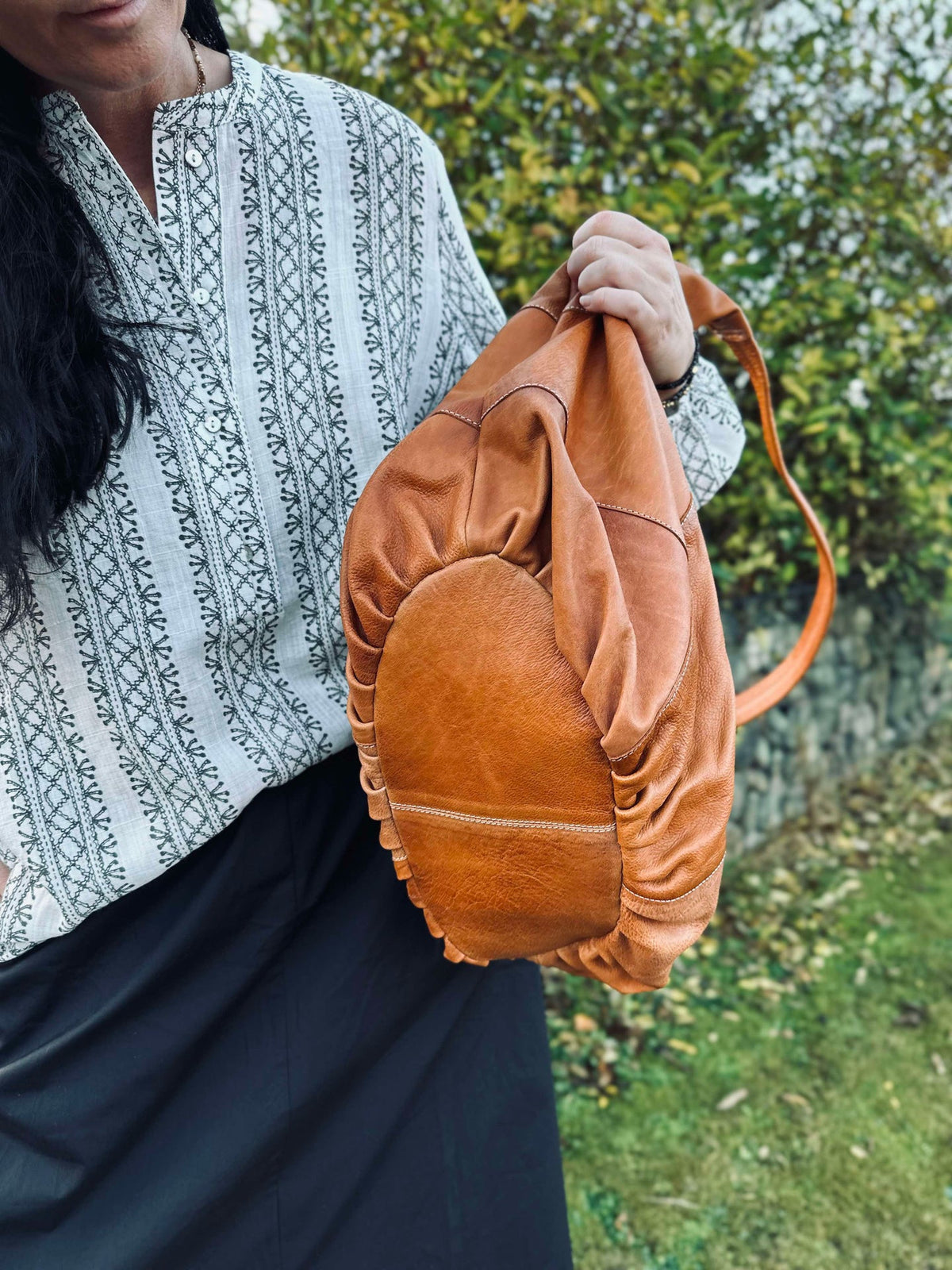 Schoudertas Big cognac