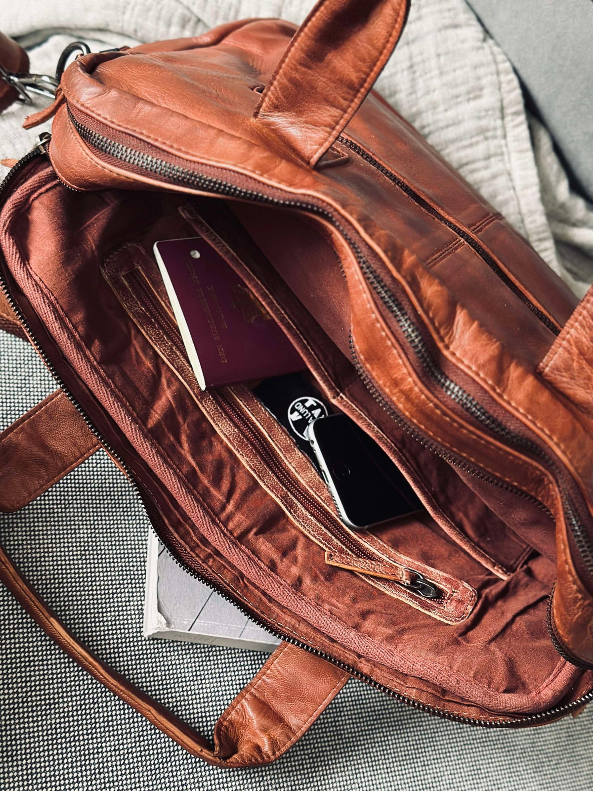 Werktas - Cognac Cow leather