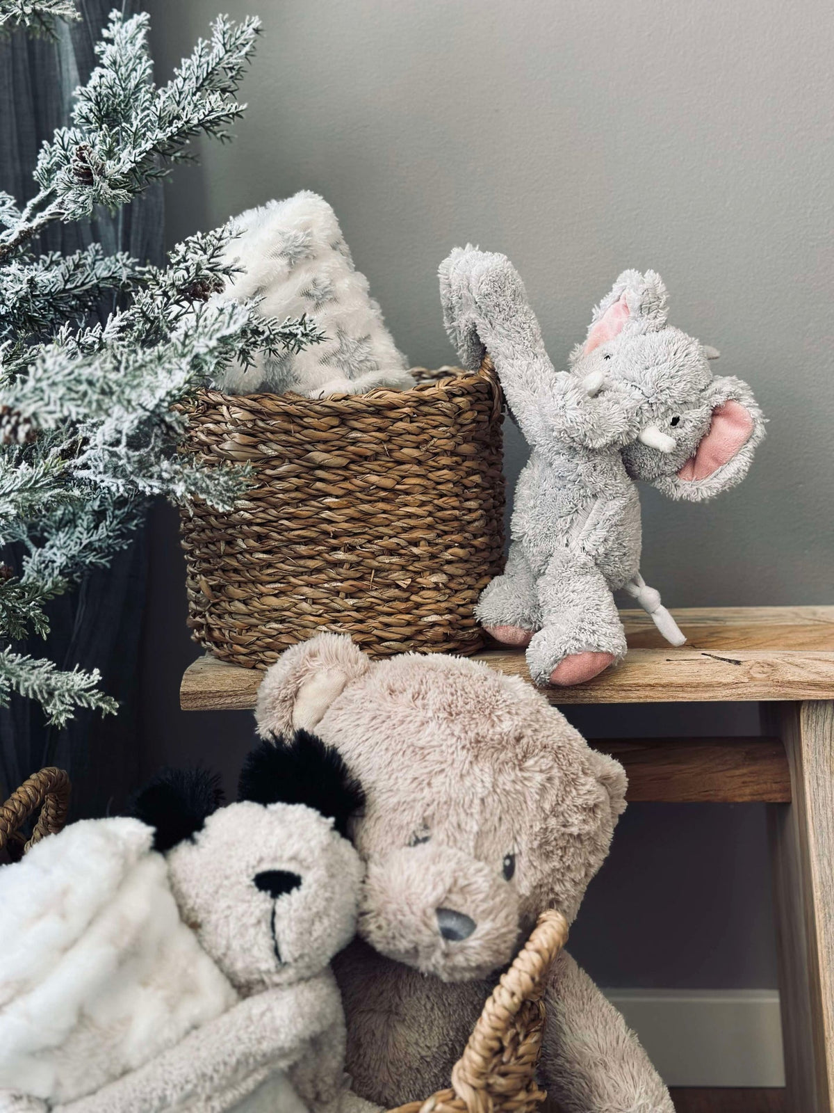 Babydeken met knuffel - Olifant