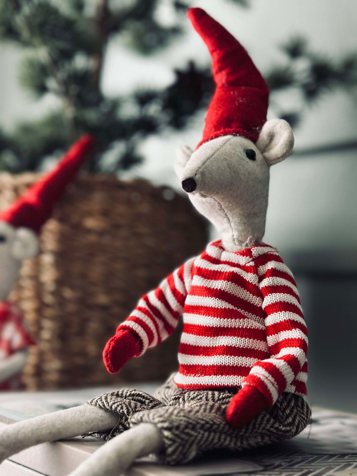 Kerstkaboutermuis 37 cm - Jongen