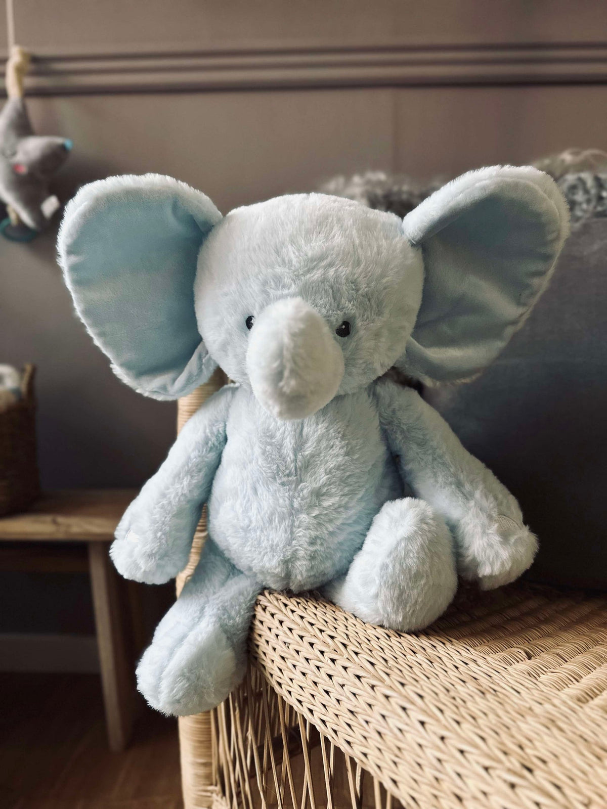 Olifantenknuffel 38cm - Lichtblauw