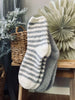 Sokken Fluffy grey stripes - Set van 2 paar