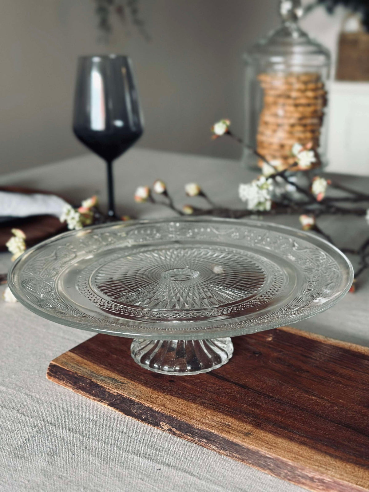 Taartplateau van glas 25cm