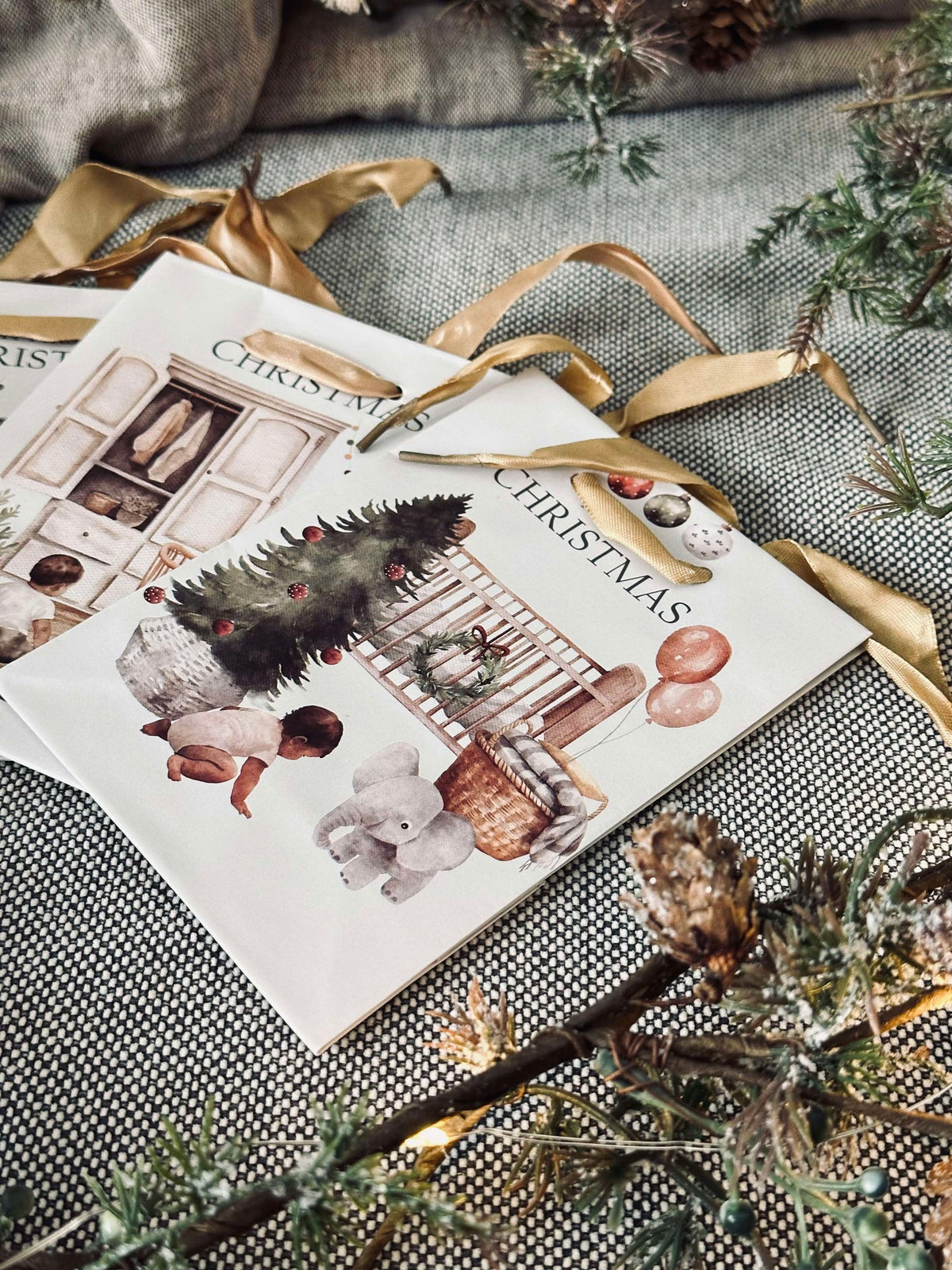 Geschenkzakje kerstmotief - 1 stuk