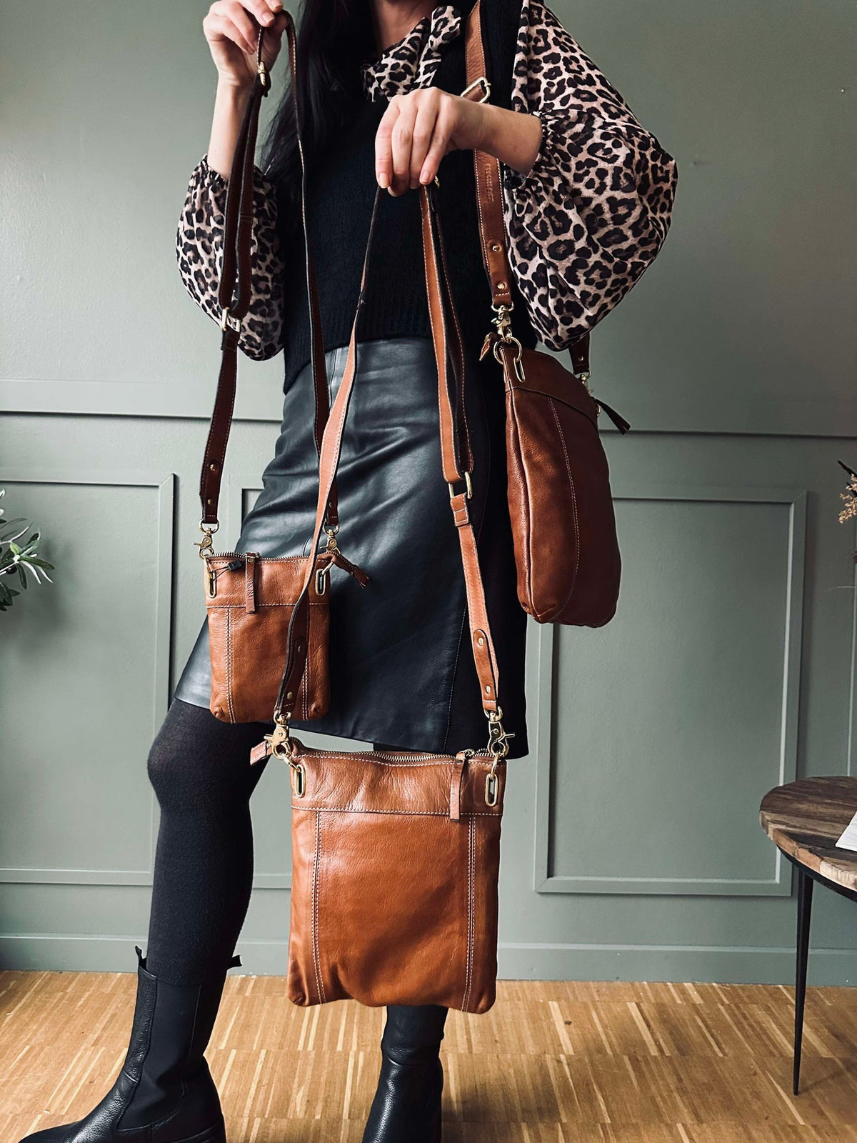 Mobiele tas Gunilla walnut
