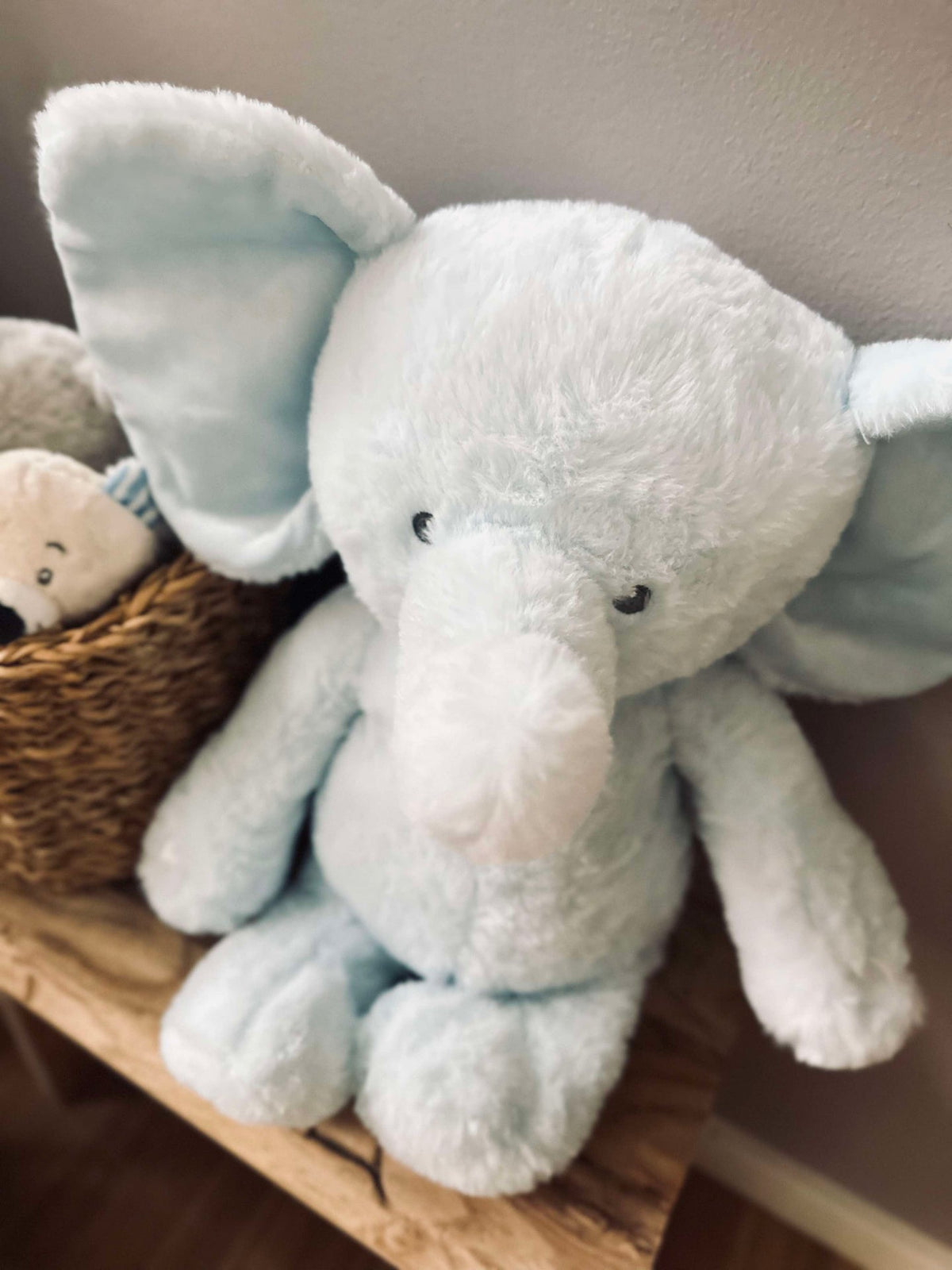 Olifantenknuffel 38cm - Lichtblauw