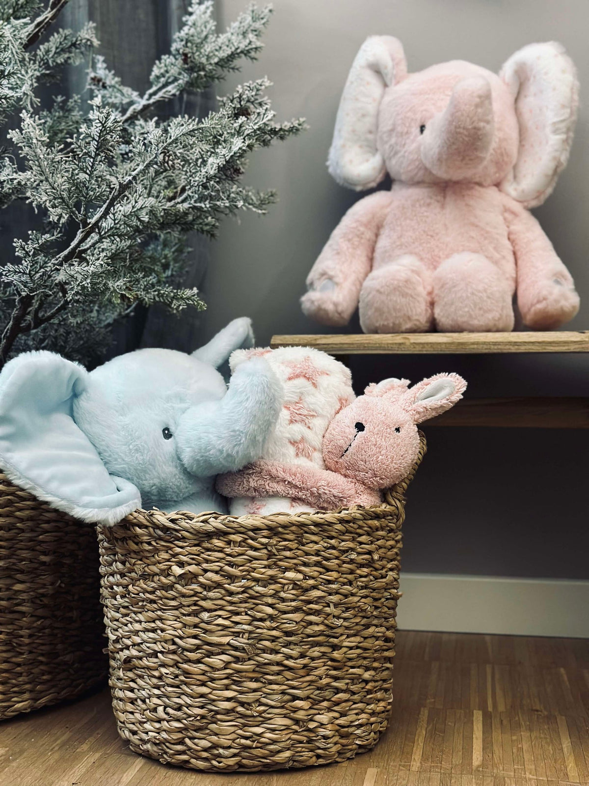Knuffelelefant 38cm - Roze