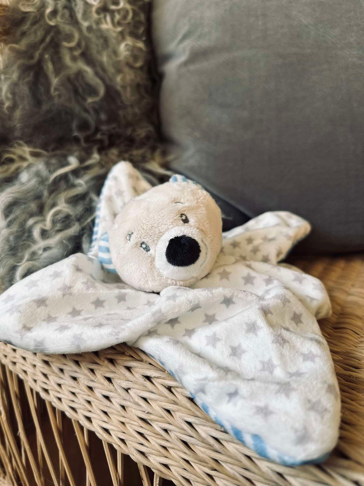 Knuffeldoek voor baby - Lichtblauw
