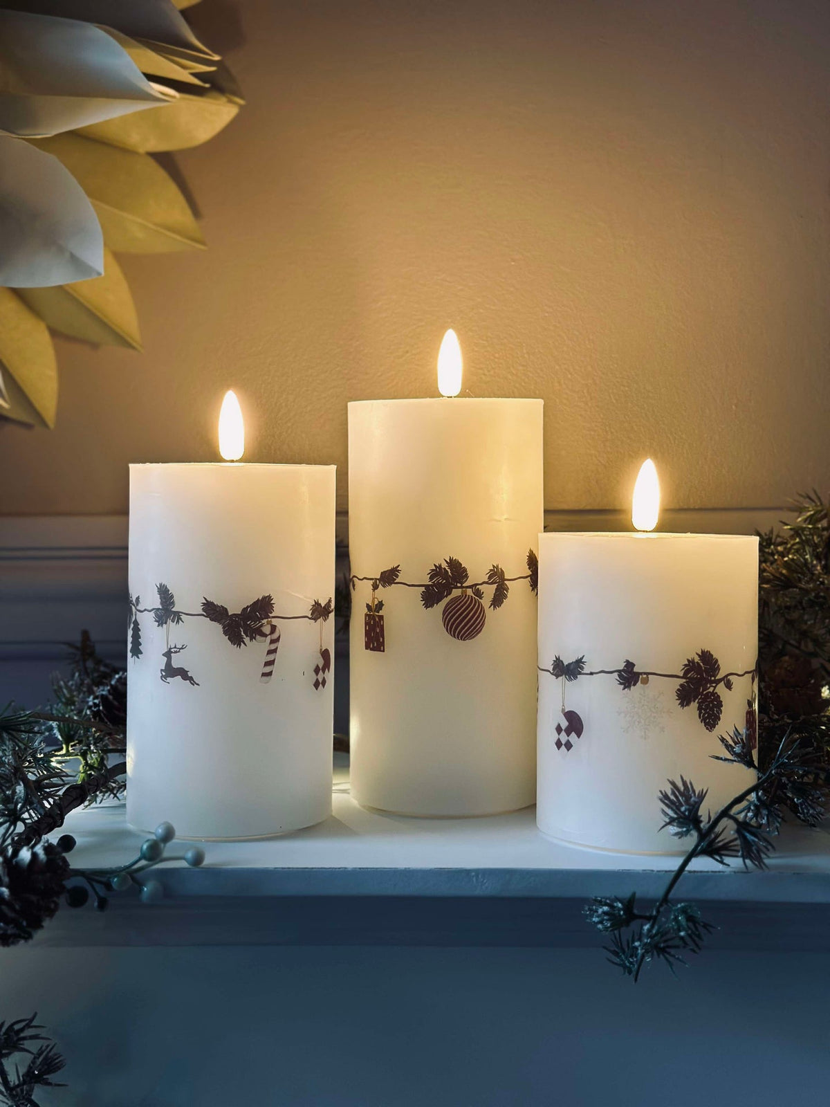 LED Stompkaars Kerst - Set van 3 stuks