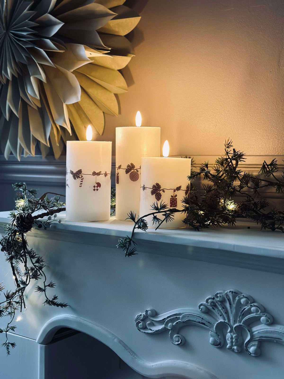 LED Stompkaars Kerst - Set van 3 stuks