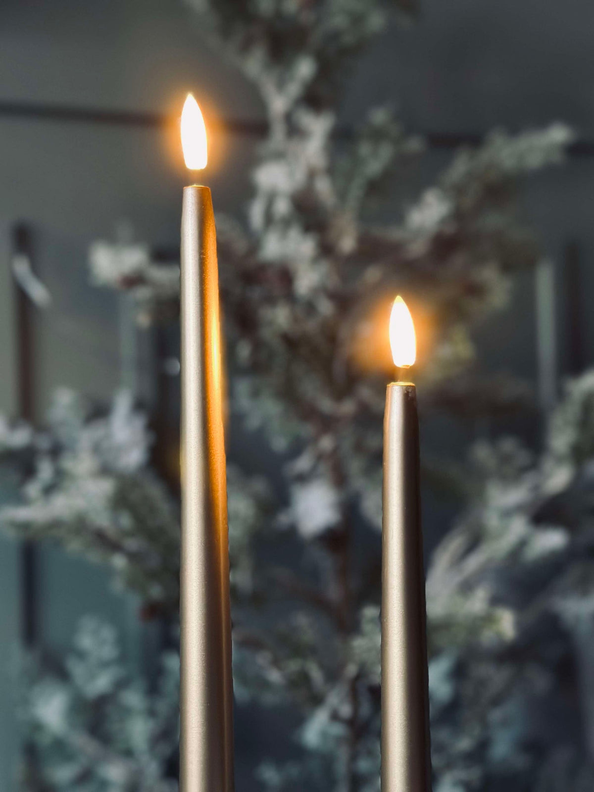 LED Tafelkaarsen 2 st - Goud 27cm