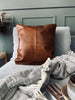 Kussensloop Leer - Cognac 45x45