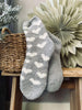 Sokken Fluffy Grey heart - set met 2 paar