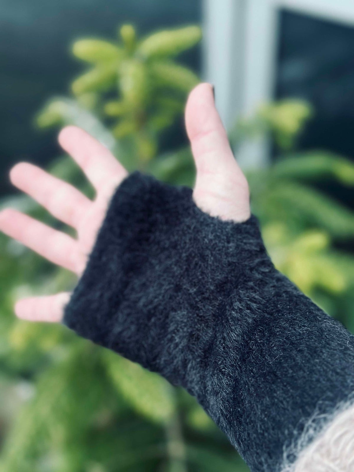 Handschoenen - Zwart pluche