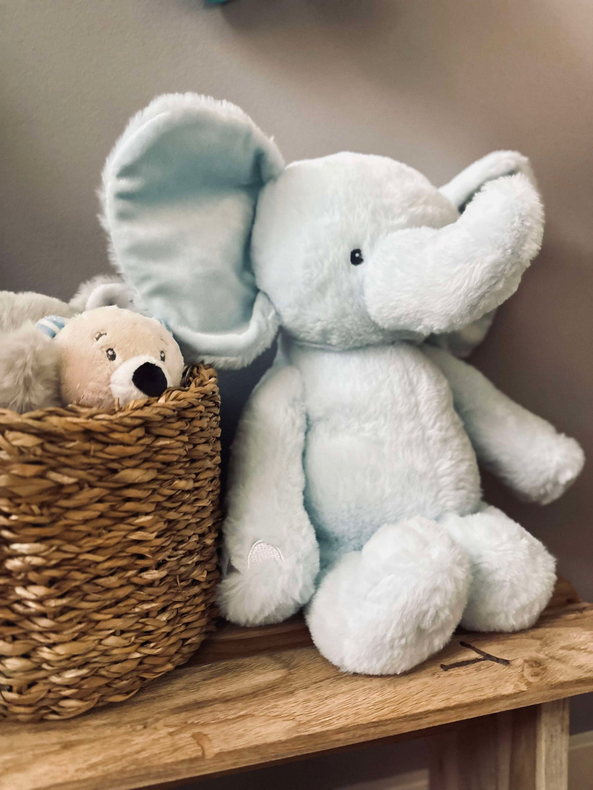 Olifantenknuffel 38cm - Lichtblauw