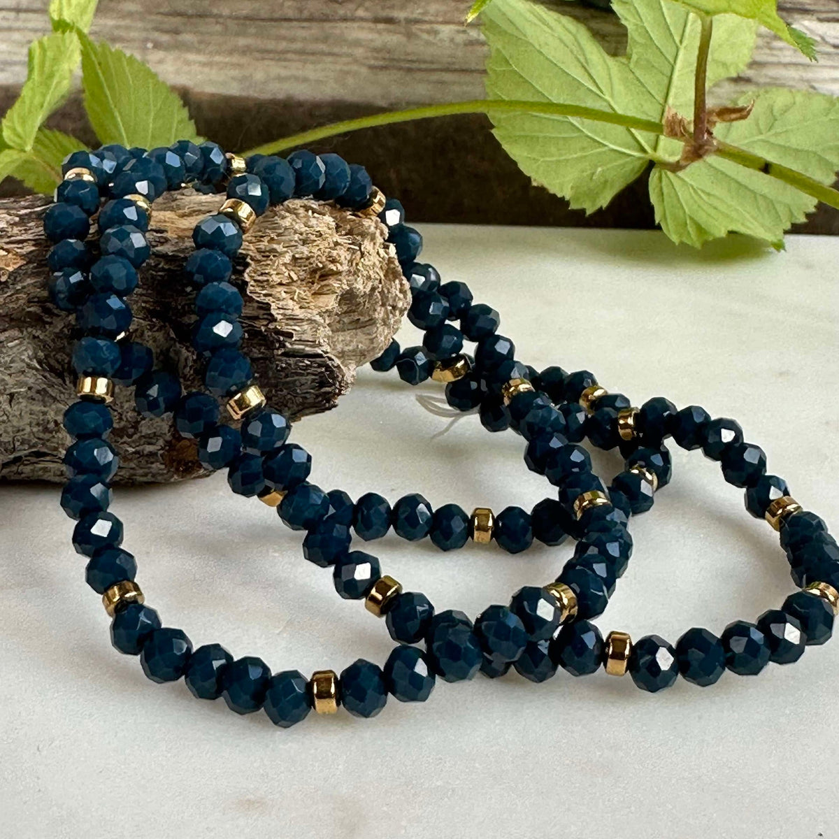Armband Merle Zeeblauw - Set van 3 stuks