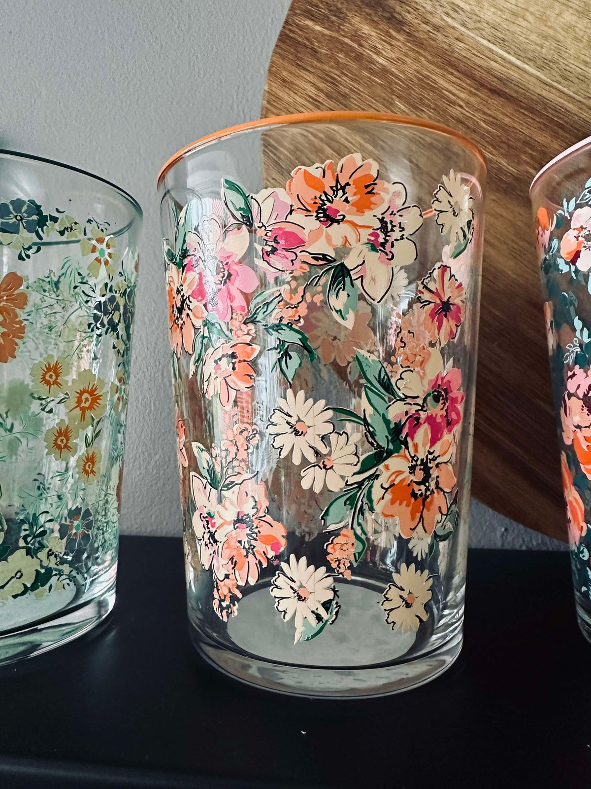 Drinkglazen Flora - set van 4 stuks