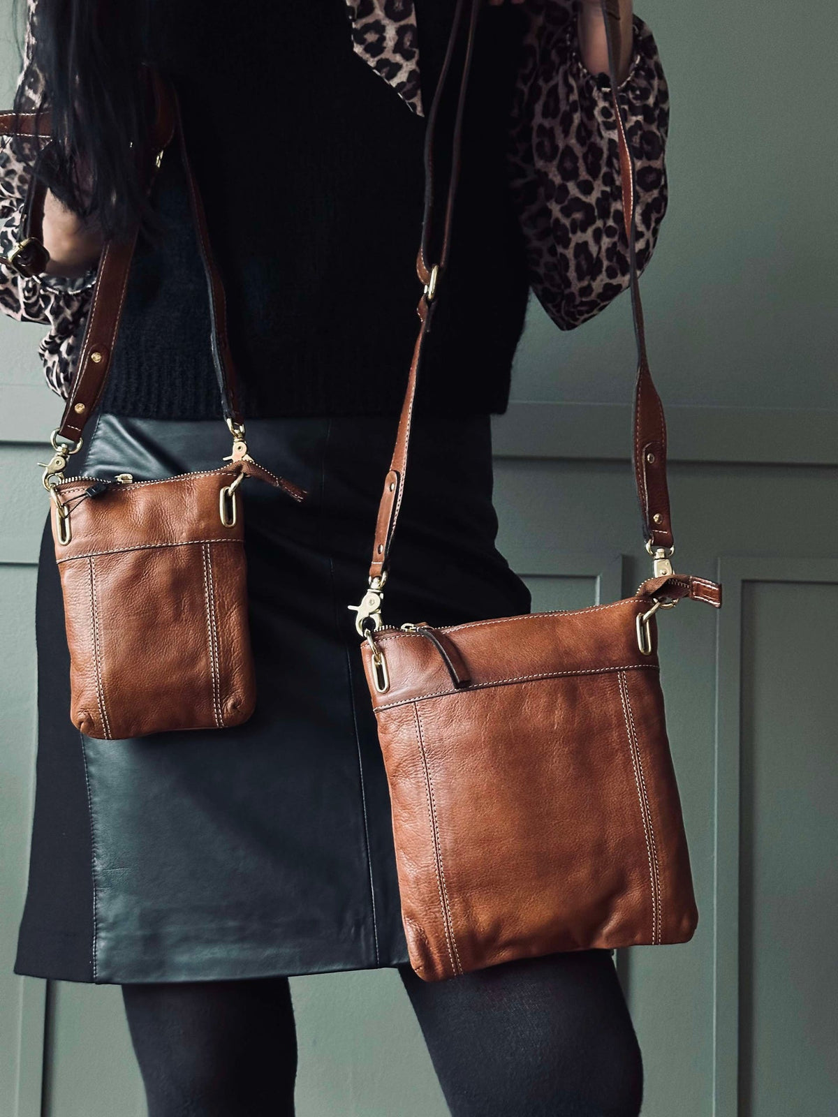 Mobiele tas Gunilla walnut