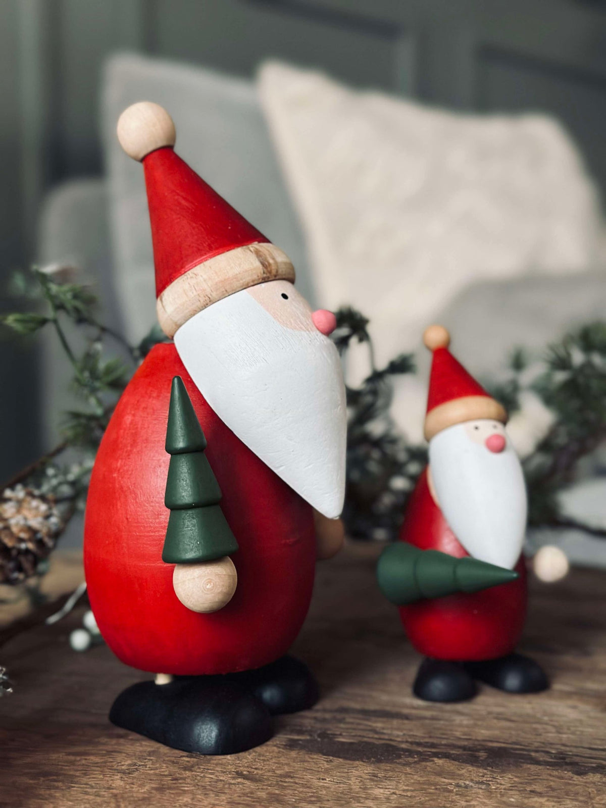 Kerstman met kerstboom - Large