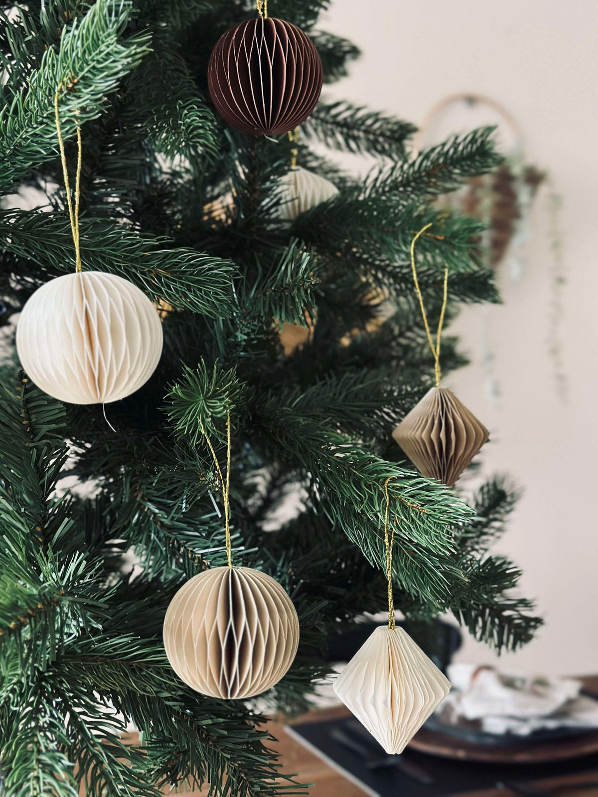 Kerstornament van Papier Small - 9 st.