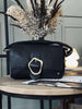 Crossover met gesp - Black leather