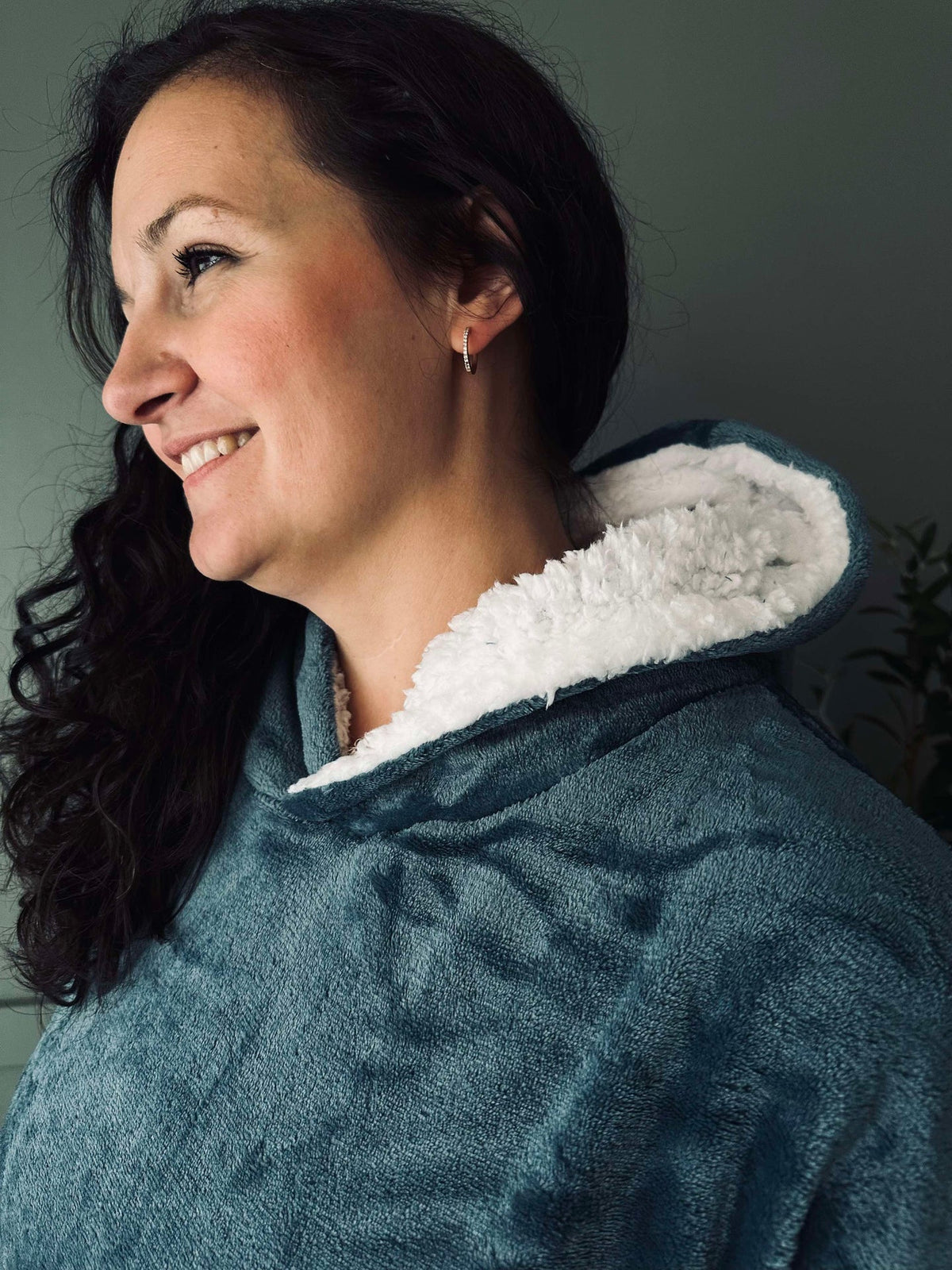 Hoodie Fleece Blauw - S-XL