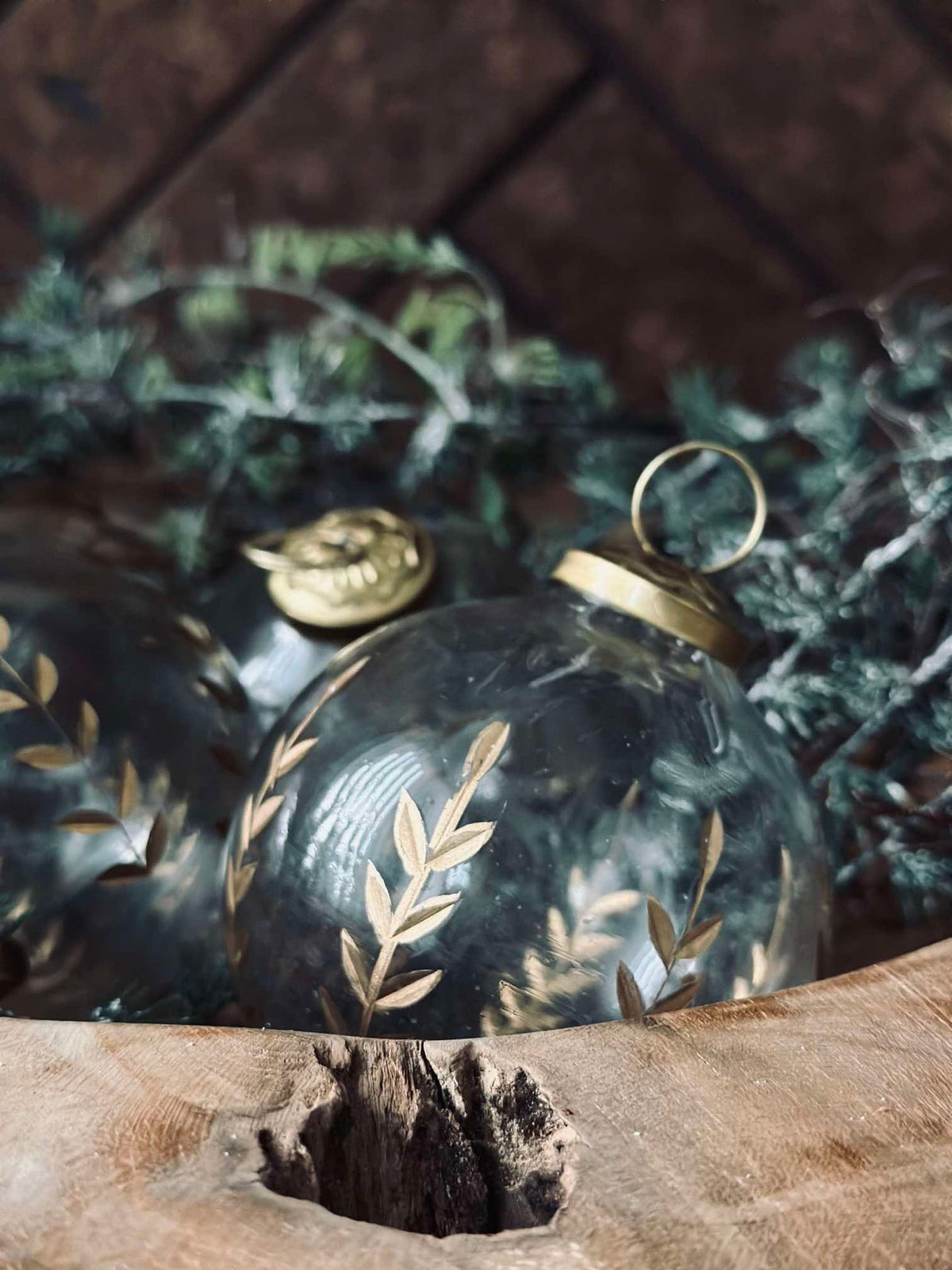 Glazen kerstballen - Set van 3 stuks