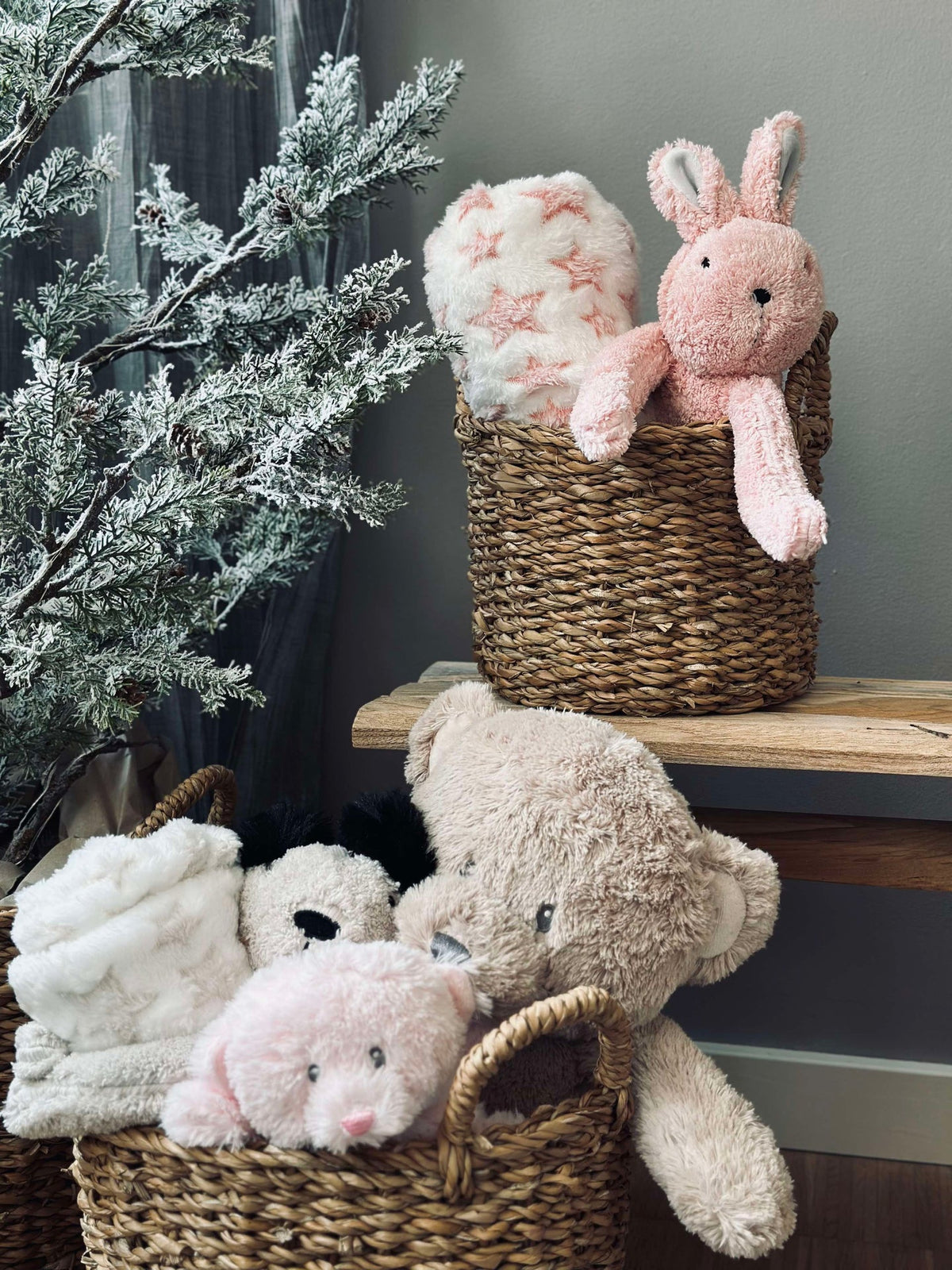 Babydeken met knuffel - Konijn