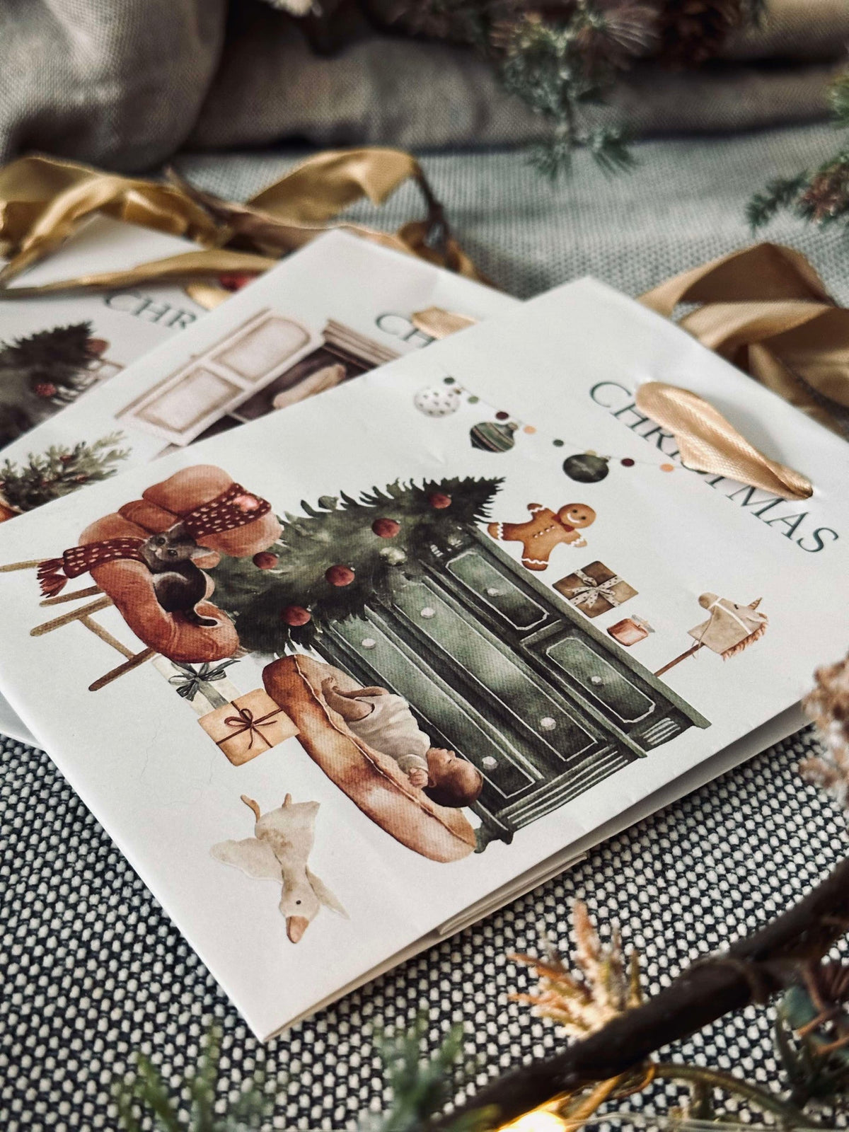 Geschenkzakje kerstmotief - 1 stuk