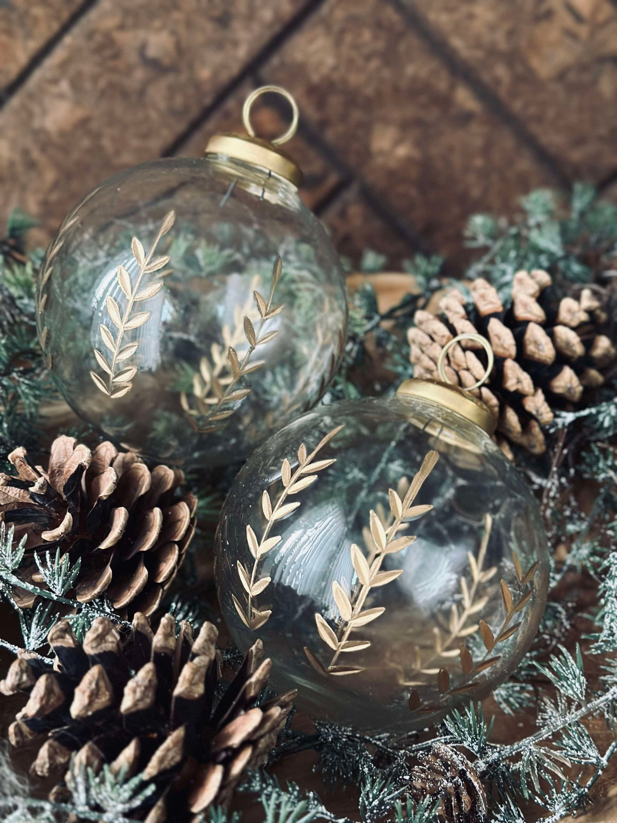 Kerstballen van glas - Set van 2 stuks