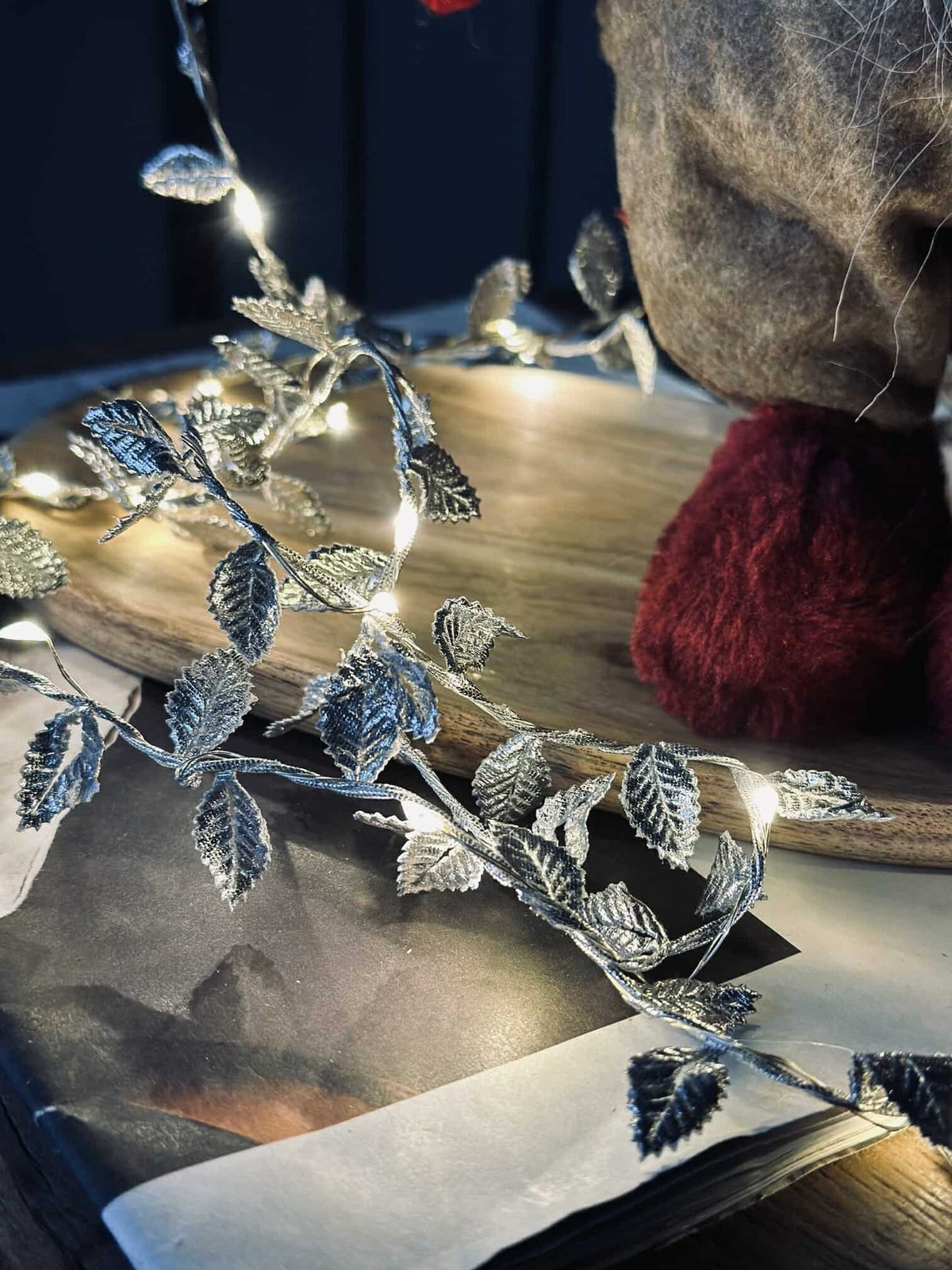 Lichtsnoer met blaadjes - Silver