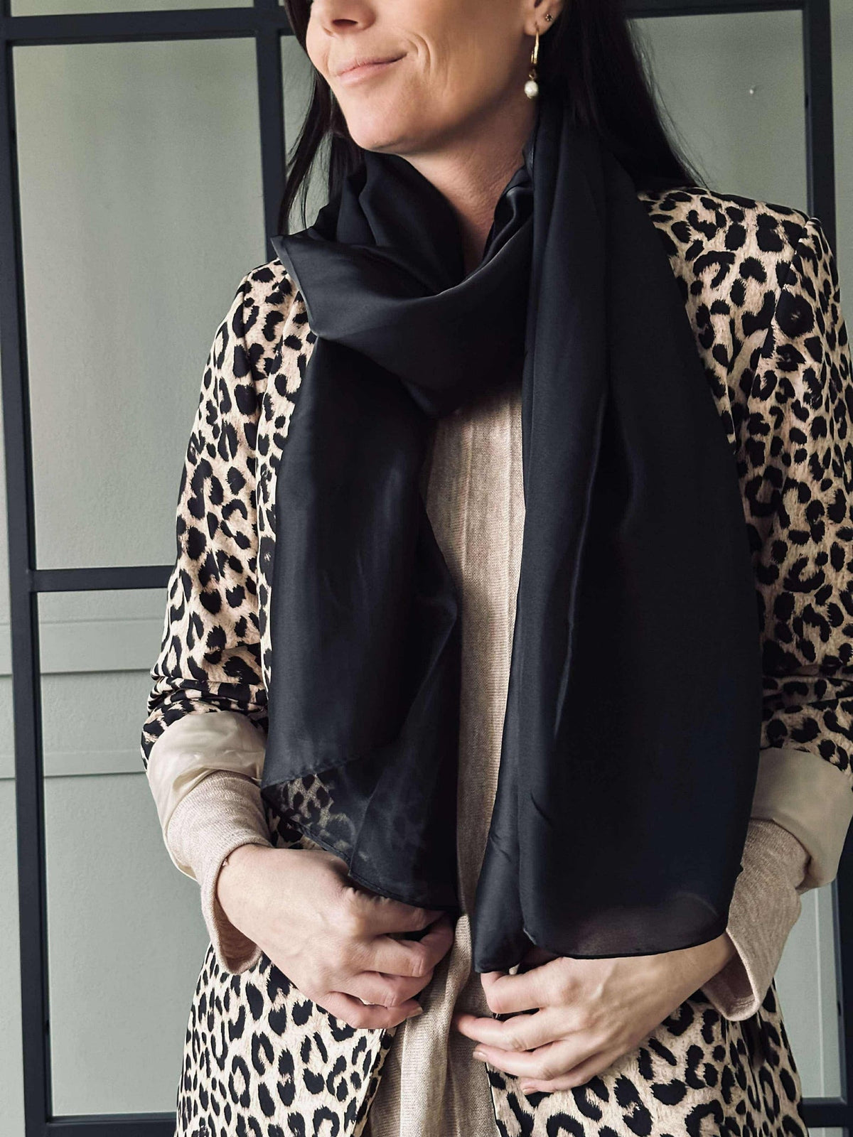 Sjaal Silky Black