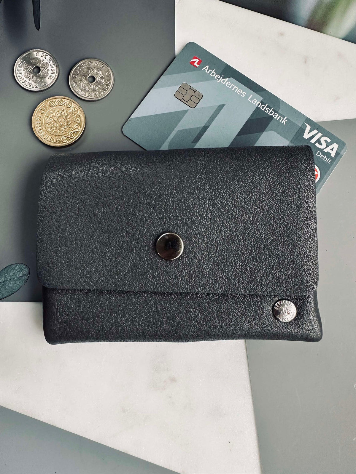 Portemonnee Aura small Grey