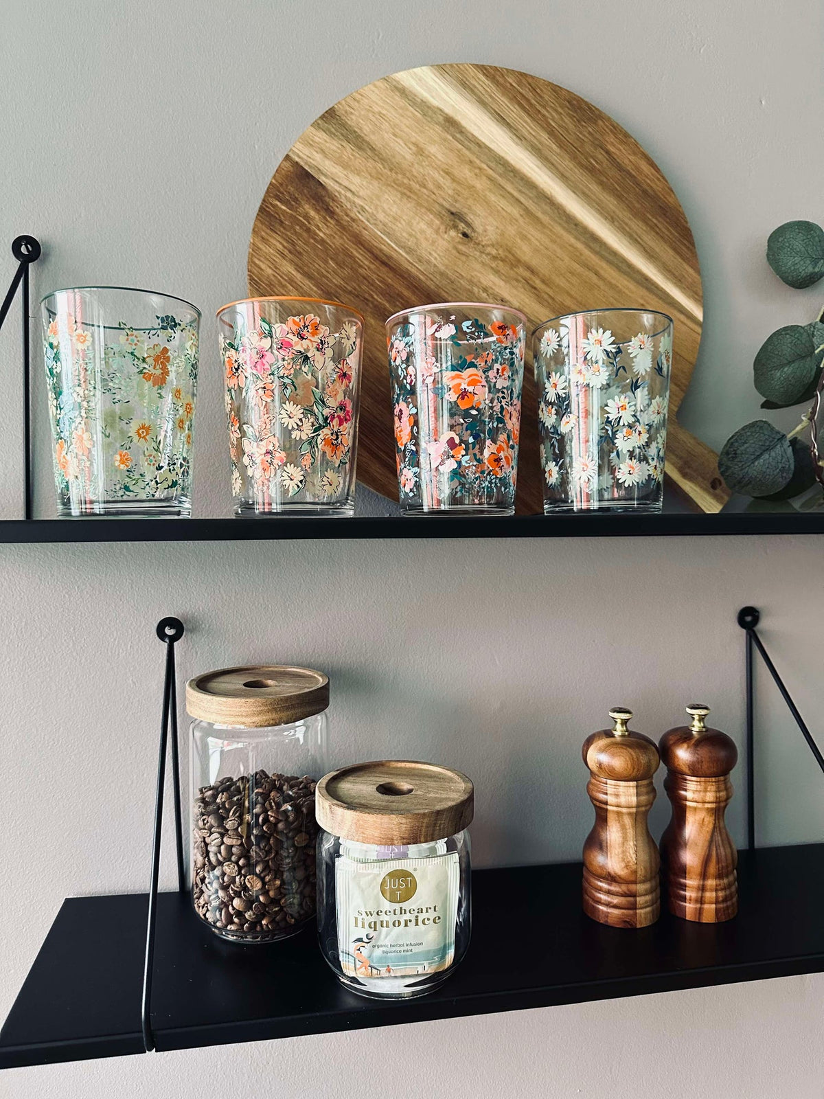 Drinkglazen Flora - set van 4 stuks