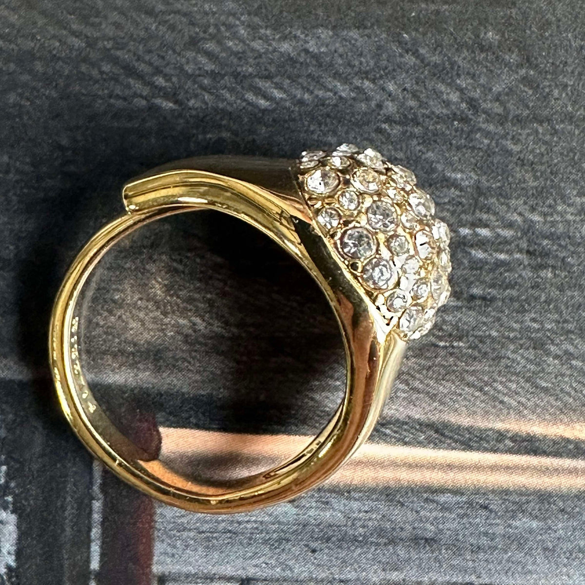 Ring CINDY kristal - Verguld