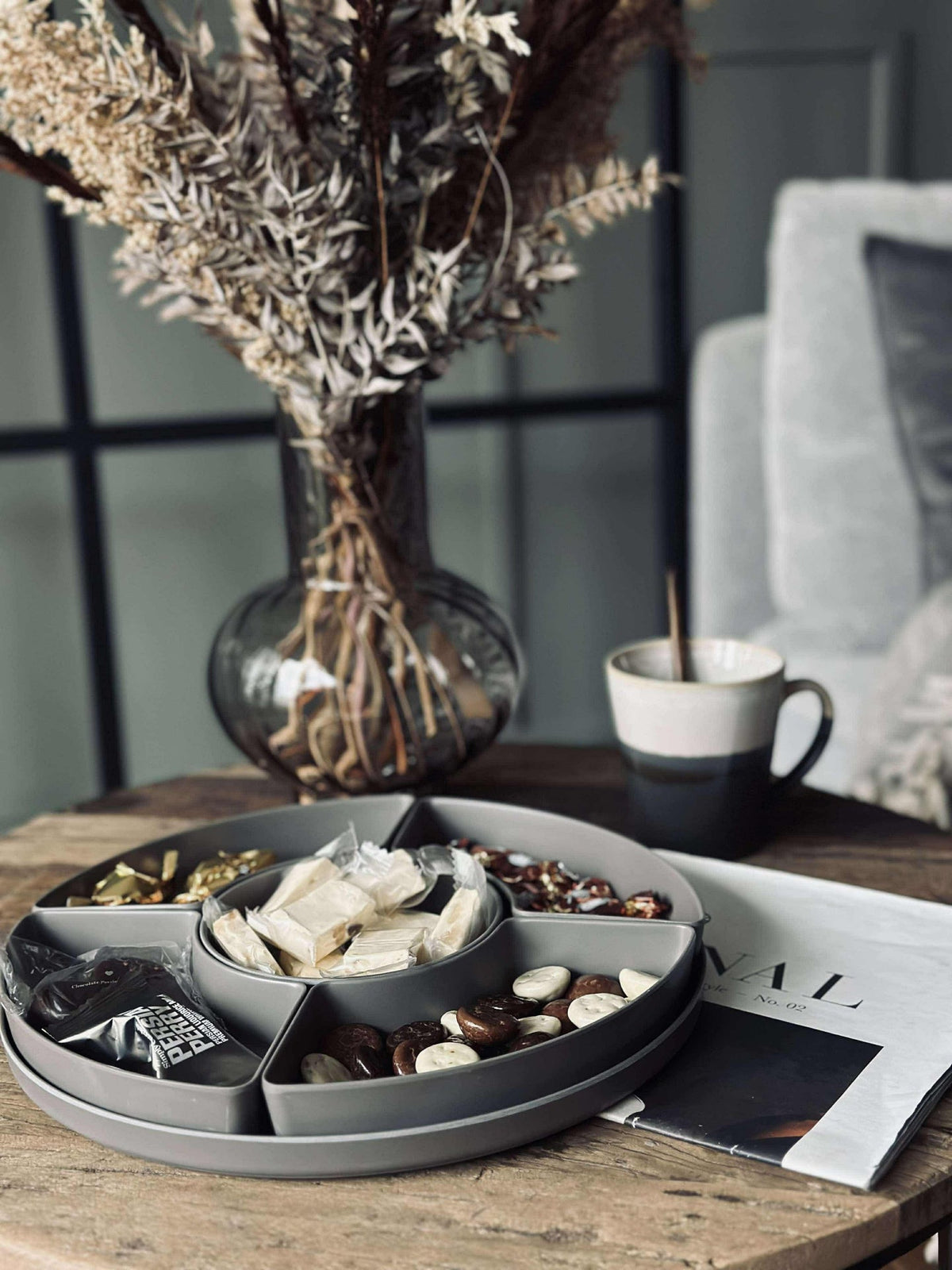 Serveerschaal - Taupe melamine