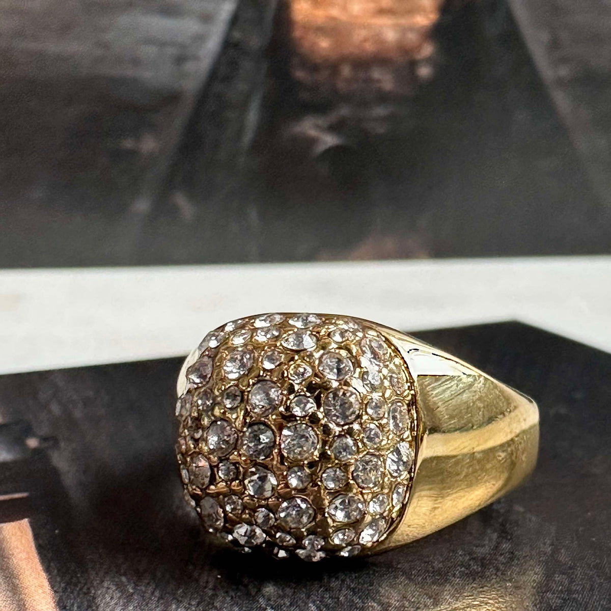 Ring CINDY kristal - Verguld