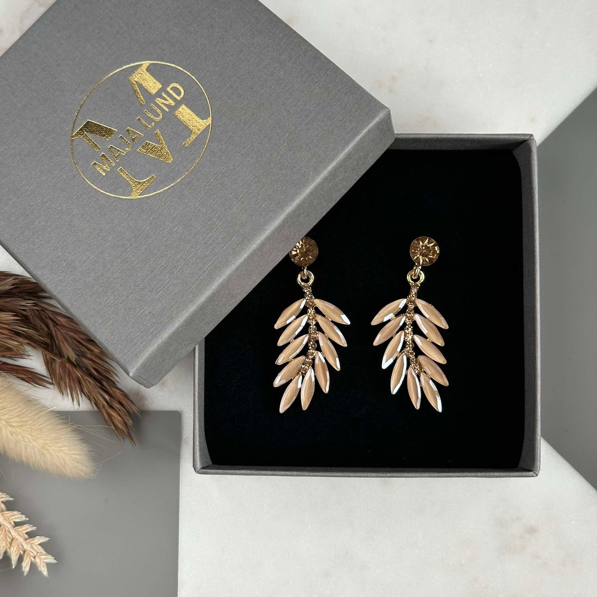 Oorbellen Feather - Golden